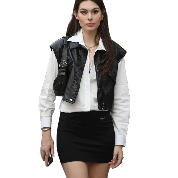 Damen Figurbetonter Stretch-Minirock mit hoher Taille und schlankem Schnitt Drune