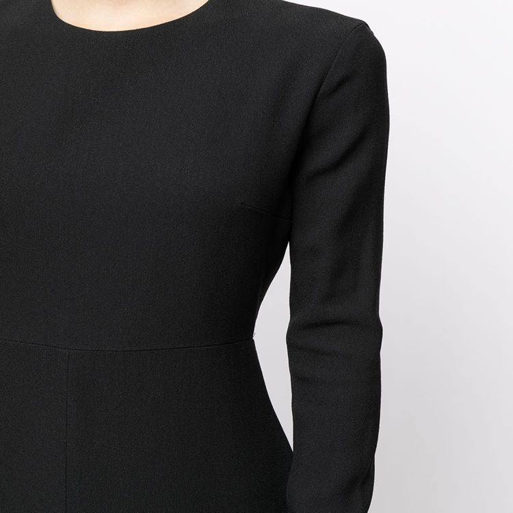 Damen Tailliertes Midikleid mit langem Arm, vorderlichem Schlitz und cleanem Tailoring Drune