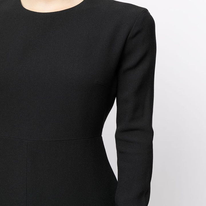 Damen Tailliertes Midikleid mit langem Arm, vorderlichem Schlitz und cleanem Tailoring Drune