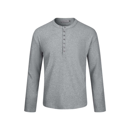 Herren Thermo-Waffelshirt mit Henley-Knopfleiste Drune