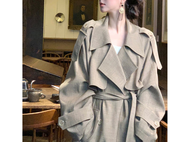 Damen Elegante und lässige Übergangsjacke mit kontrastierenden Ärmeln Drune