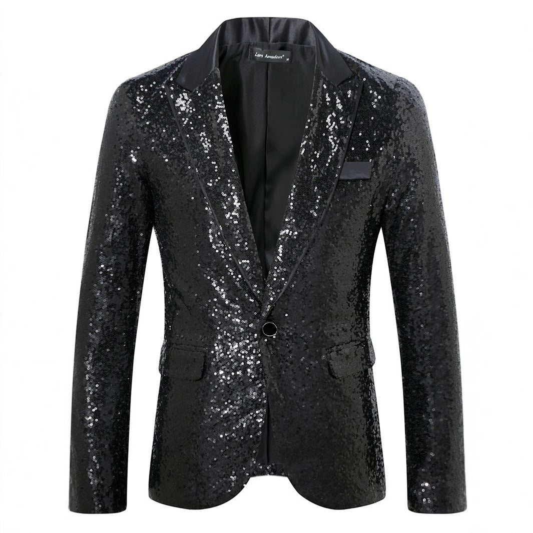 Herren Glamouröser Paillettenblazer Drune
