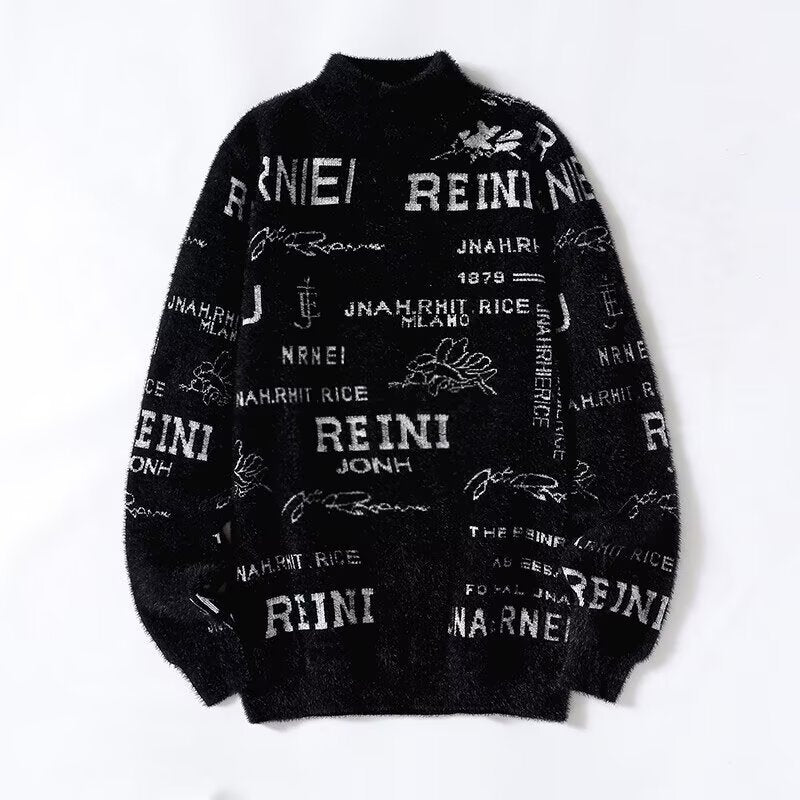 Damen Kuscheliger Oversized Pullover mit hohem Kragen Drune