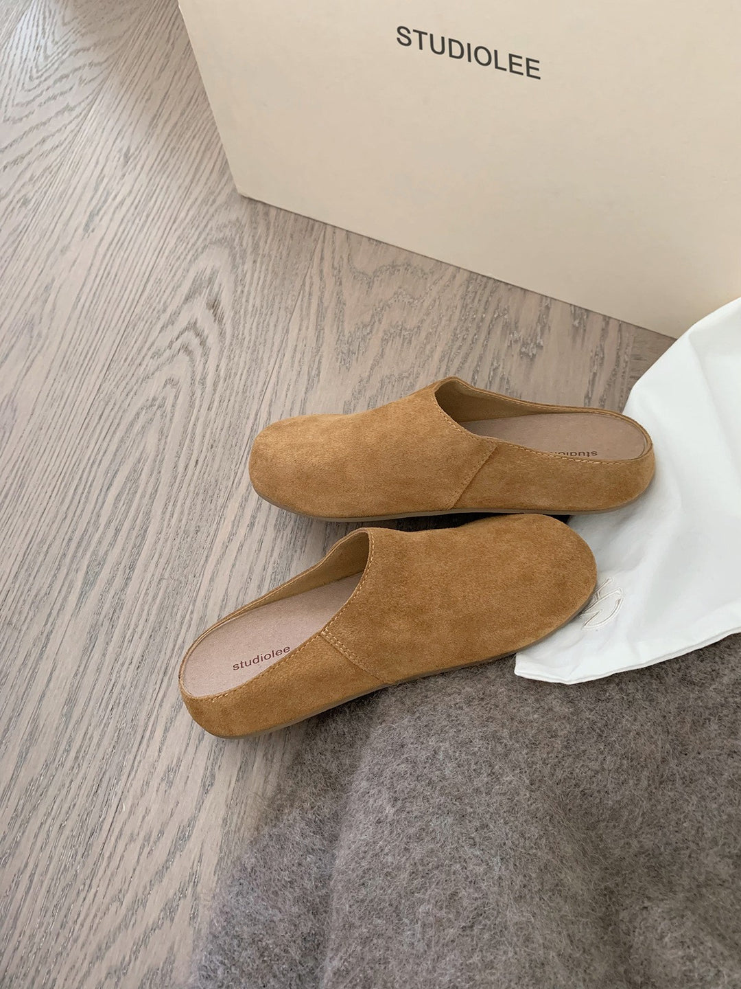 Damen Weiche Wildleder Schiebe Clogs Drune