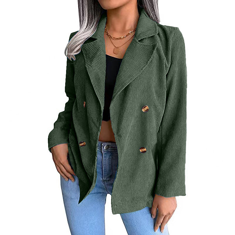 Drune | Damen Baumwolljacke Doppelknopfverschluss