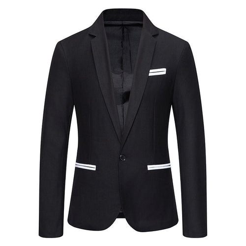 Herren Eleganter Blazer mit kontrastierenden Details Drune