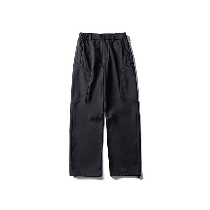 Herren Relaxed-Fit Utility‑Trekkinghose mit elastischem Bund, segmentierten Kniepaneelen und Kordel-Saum Drune