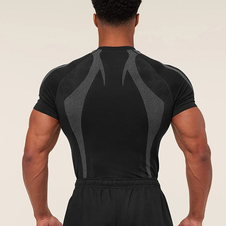 Herren nan nahtloses formgebendes Funktionsshirt mit Kompressionseffekt und ergonomischen Muskelzonen Drune