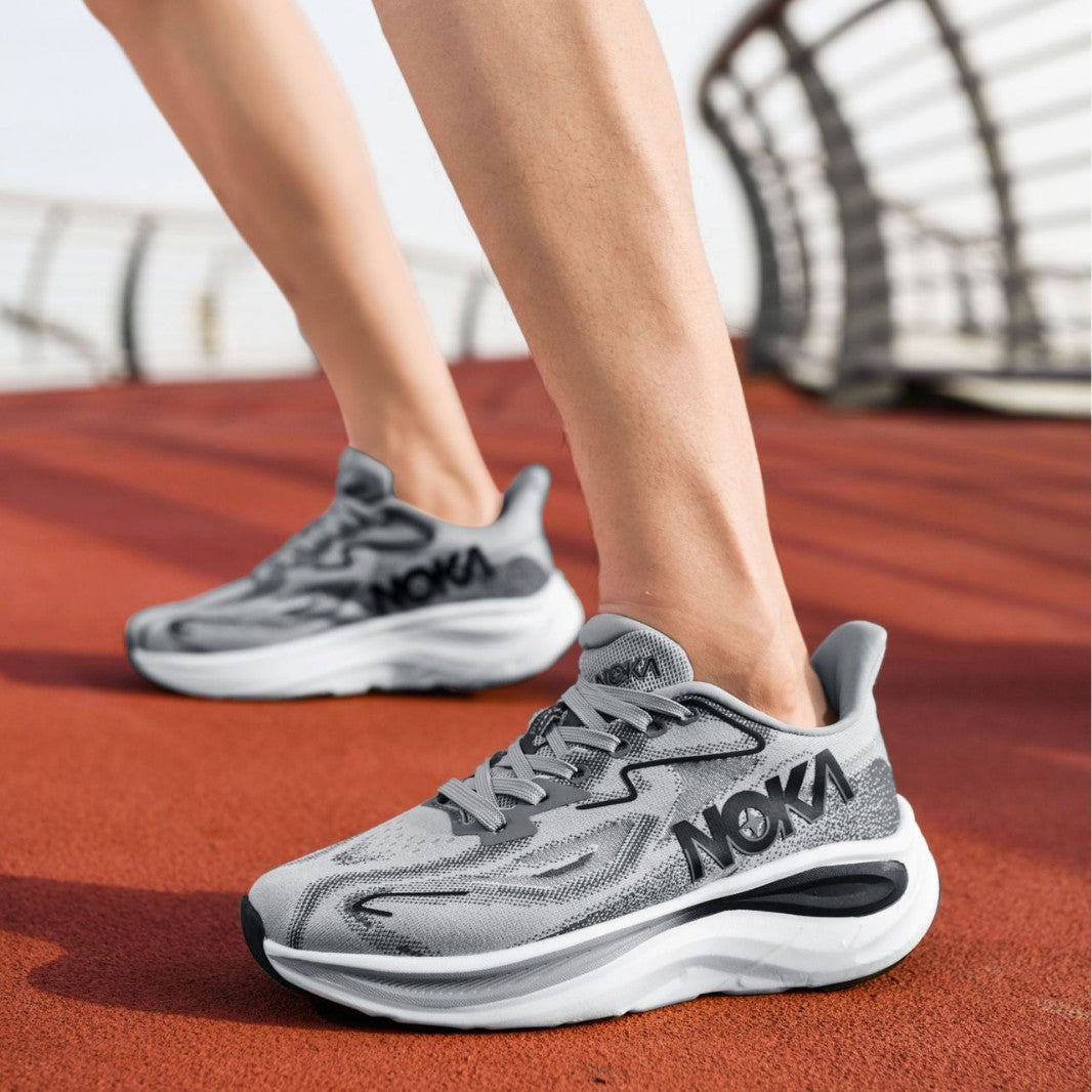 Unisex gedämpfte Hohlkern-Roadrunning Schuhe mit atmungsaktivem Strickoberteil und ergonomischer Plateau-Zwischensohle Drune