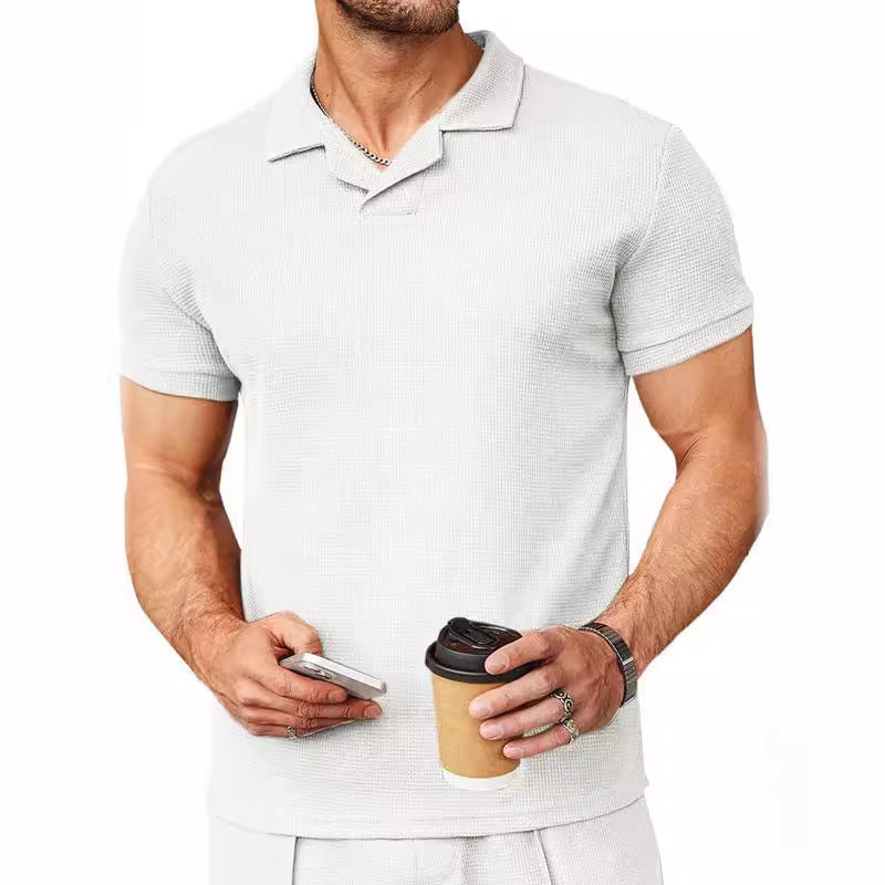 Herren Polohemd mit strukturiertem Gewebe Drune