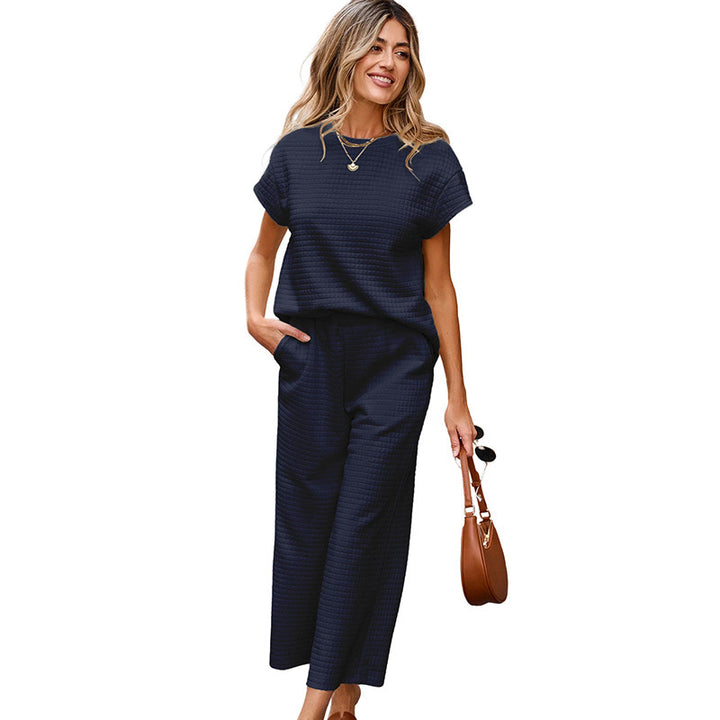 Damen Kombi-Outfit aus hochwertigem Stoff mit integriertem Gummibund und modischen Weiten Drune