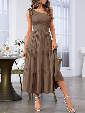 Damen Maxikleid mit ärmellosem Design und elastischem Bustier Drune