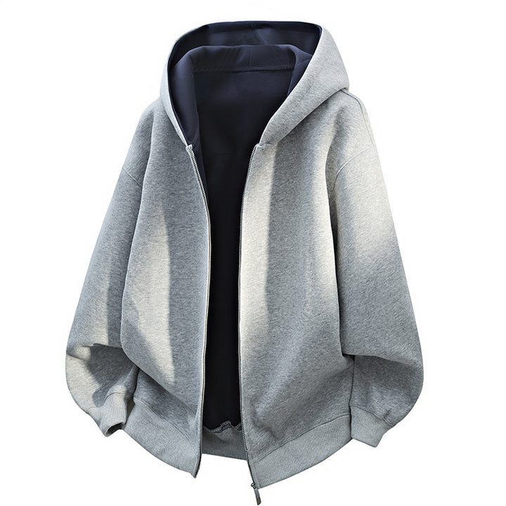 Unisex Oversize-Kapuzenpullover aus French-Terry mit Ballonärmeln und verlängertem Rückensaum Drune