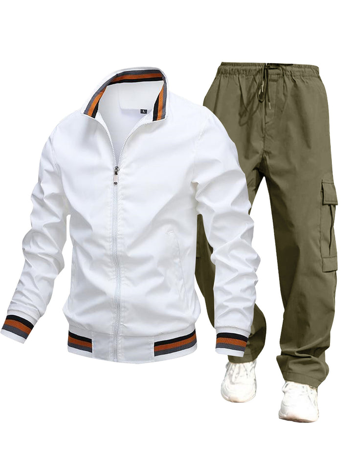 Herren Sportliche Jacke und Cargo-Hosen Drune
