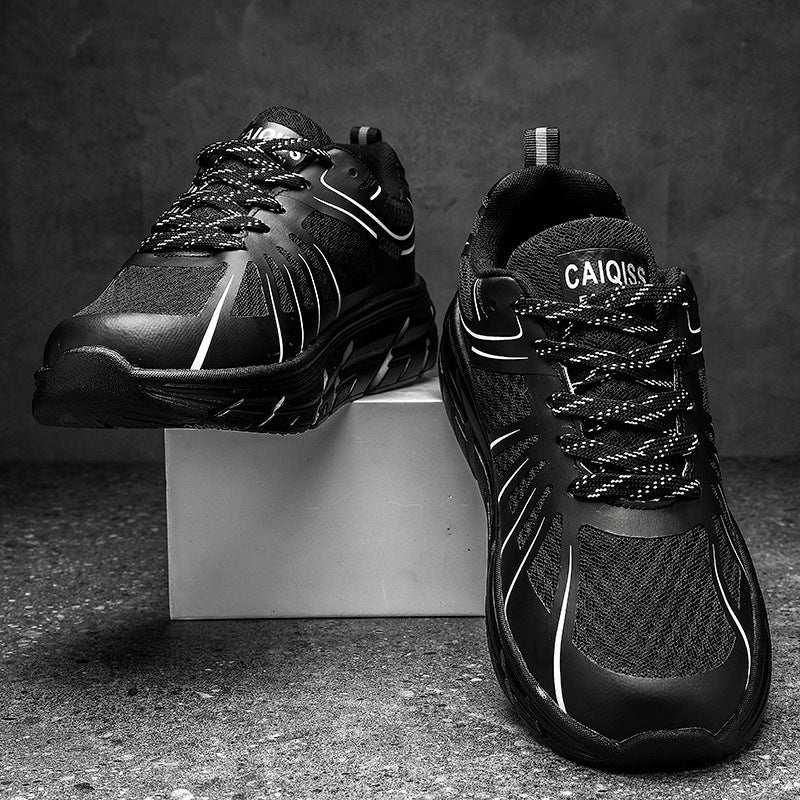 Herren Stabilitäts-Laufschuhe mit keilförmiger Energierückführungssohle und nahtlosem Mesh-Upper Drune