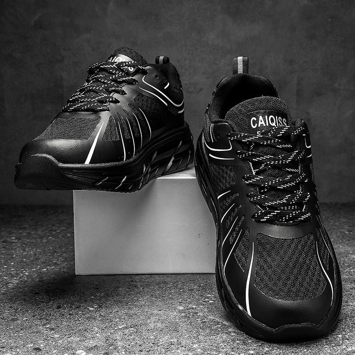 Herren Stabilitäts-Laufschuhe mit keilförmiger Energierückführungssohle und nahtlosem Mesh-Upper Drune