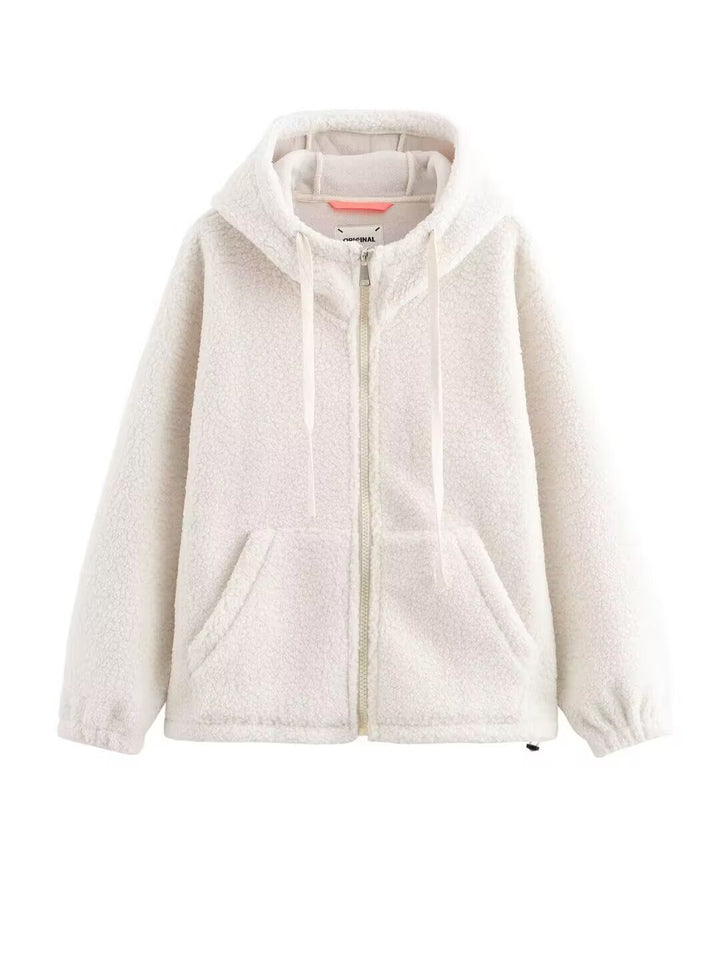 Damen Kuschelige Fleecejacke mit hohem Kragen Drune