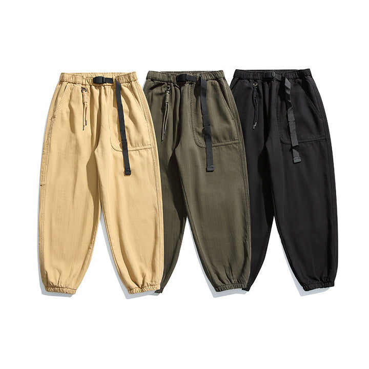 Herren Lockere Cargo-Jogginghose mit elastischem Bund Kordelzug und Utility-Taschen Drune