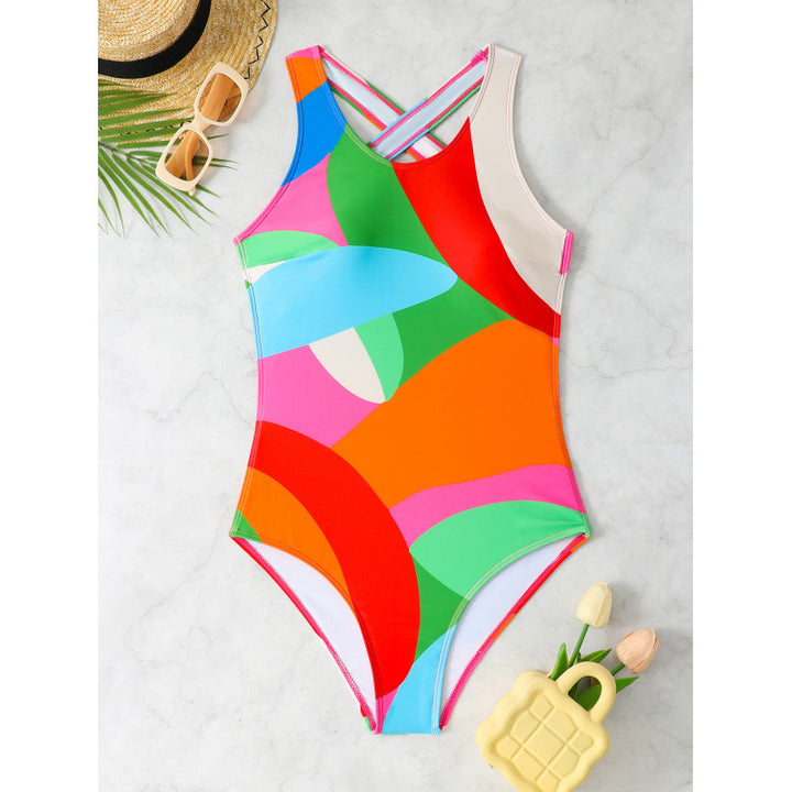Damen Sportliches Bikini-Set mit farbenfrohen Grafiken Drune