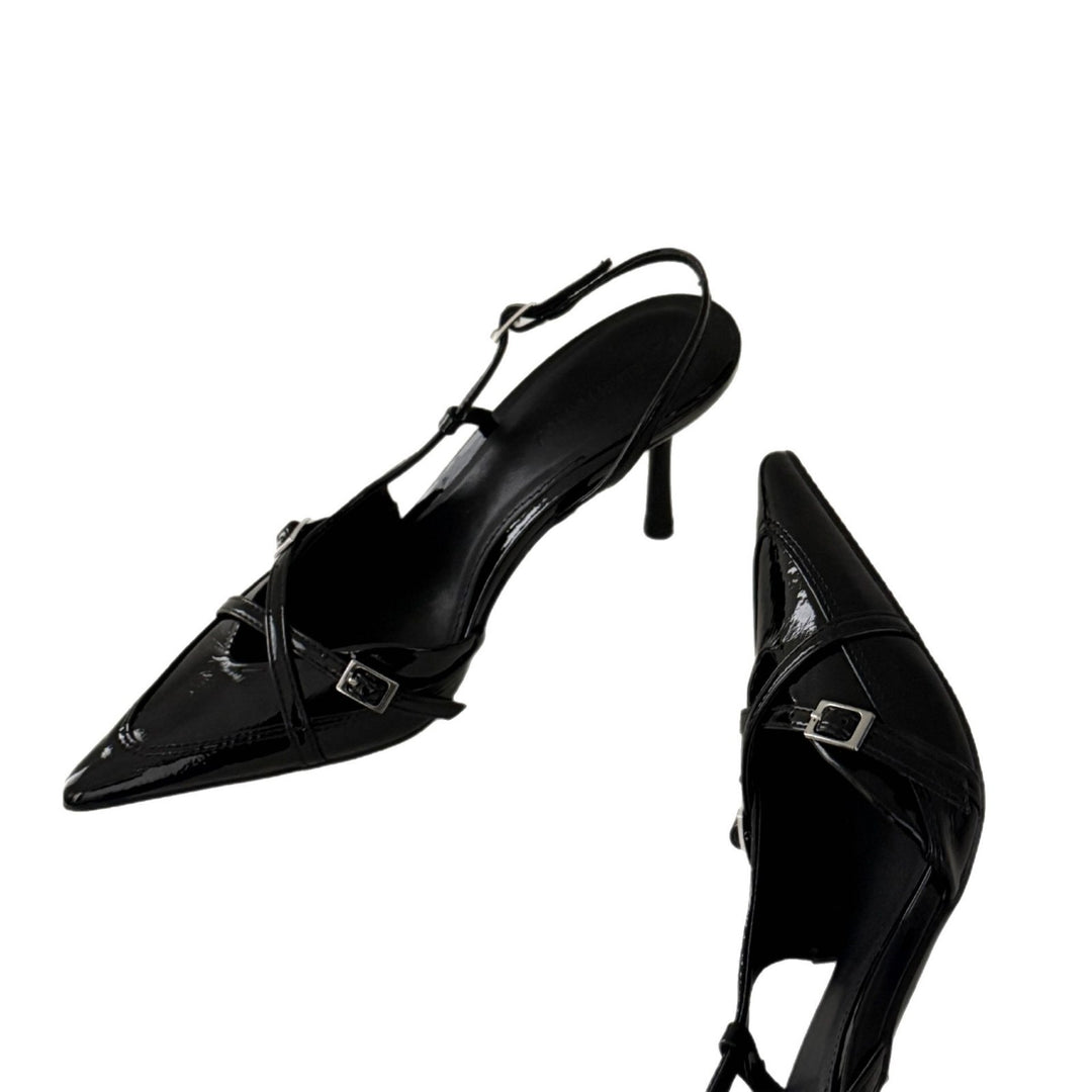 Damen Slingback Pumps mit stilvollem Überkreuzriemen Drune
