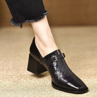 Damen Elegante Slingback-Stiefeletten mit Hochglanz-Optik Drune