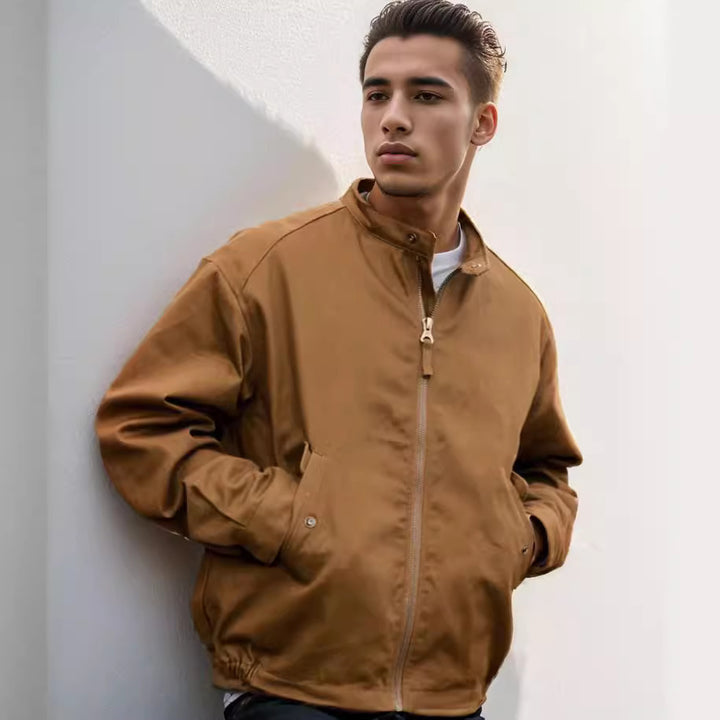 Herren funktionale Outdoor-Jacke mit verstellbarem Kapuzenkragen und praktischen Reißverschlusstaschen Drune