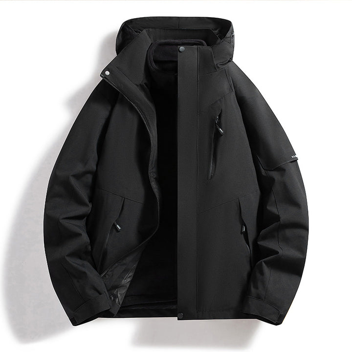 Damen Wasserdichte Outdoor-Jacke mit verstellbarer Kapuze Drune