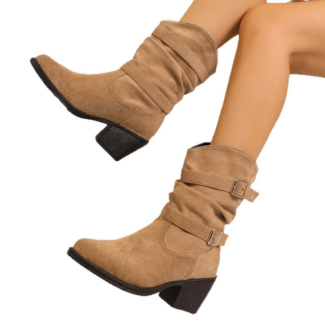 Damen Trendige Stiefeletten Drune