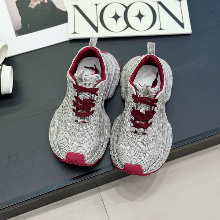 Damen Sportliche glitzernde Chunky-Sneaker mit gepolstertem Komfort Drune