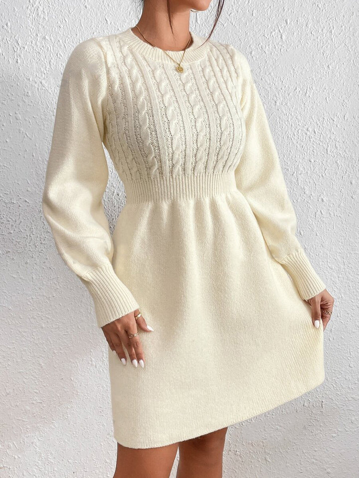 Damen Strickkleid mit strukturiertem Oberteil Drune