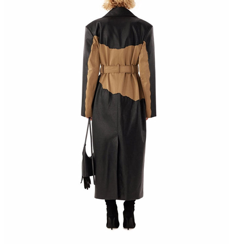 Damen Modischer Windbreaker-Mantel mit Gürtel und Taschen Drune