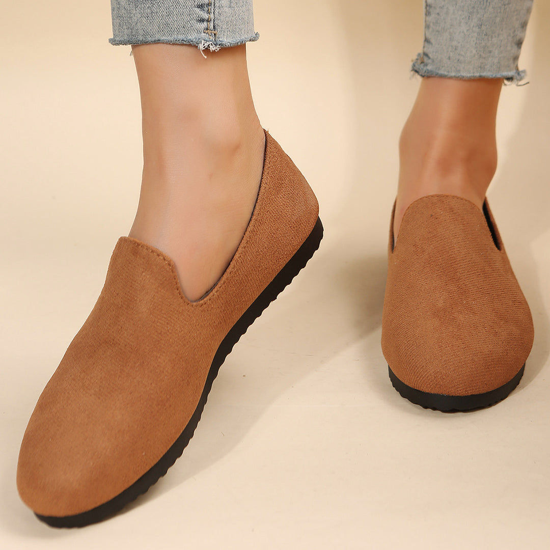 Damen Slip-On Freizeit Slipper mit bequemer Fußbett Drune