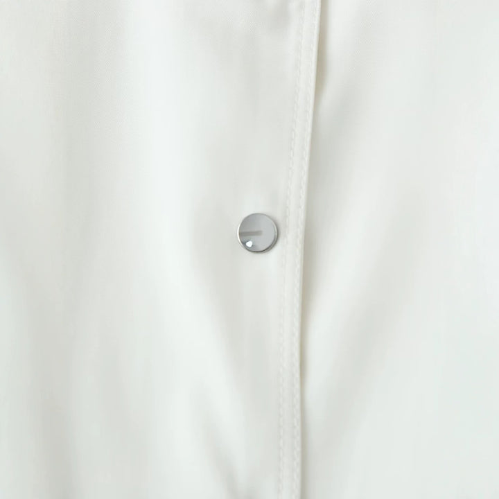 Damen Cropped Windbreaker‑Jacke mit hohem Funnelkragen, Druckknopffront und abnehmbaren Schulterklappen Drune