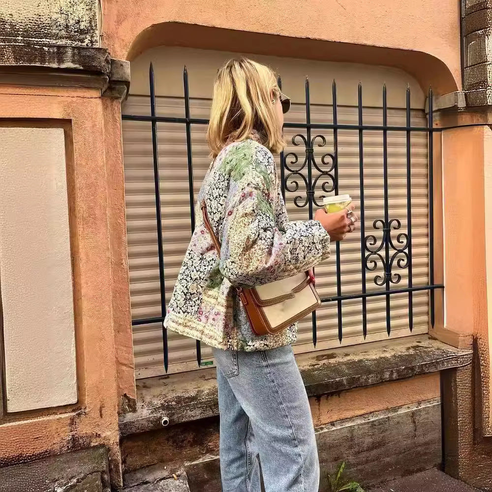 Damen Patchwork-Steppjacke mit praktischen Taschen Drune