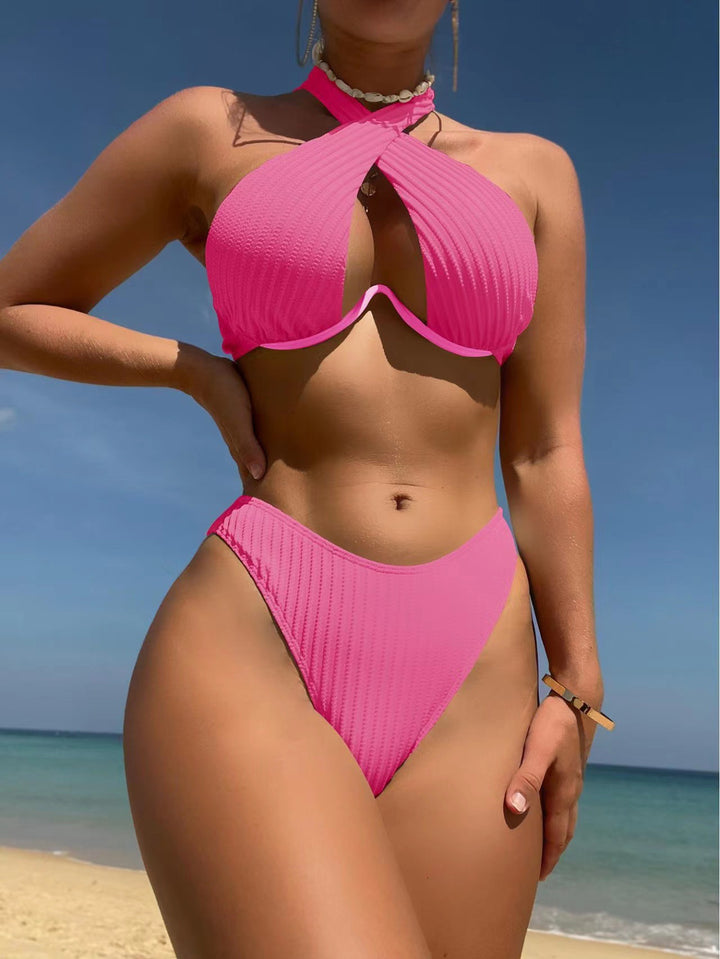 Damen Design-Bikini mit gekreuztem Oberteil Drune