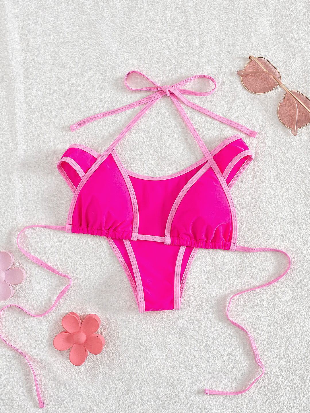 Damen Triangel-Bikini mit aufregendem Streifen-Design Drune