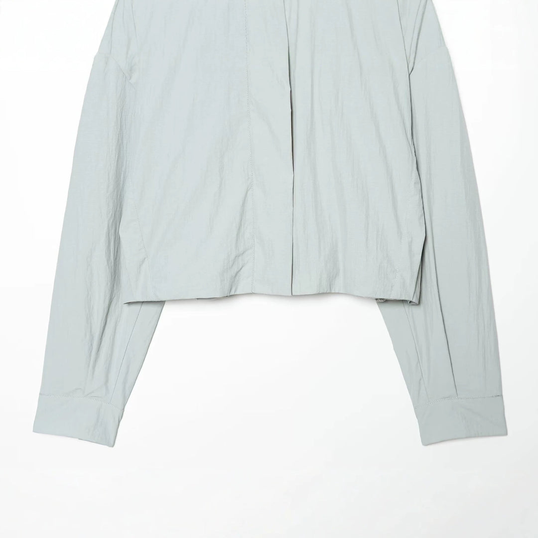 Damen Cropped-Übergangsjacke mit hohem Stehkragen und verdecktem Reißverschluss Drune