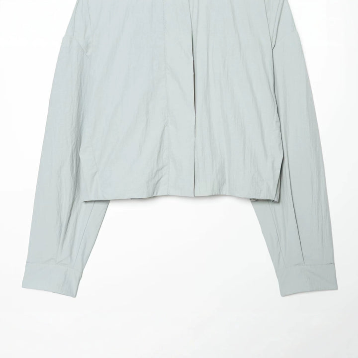 Damen Cropped-Übergangsjacke mit hohem Stehkragen und verdecktem Reißverschluss Drune