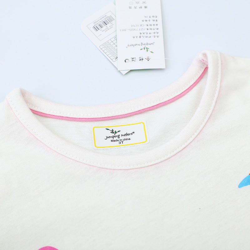 Mädchen T-Shirt mit buntem Flamingo-Design Drune