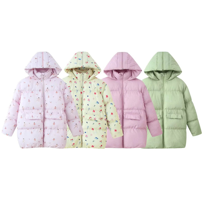 Damen nan gefütterter Oversize Steppmantel mit Kapuze, Thermowattierung und Pattentaschen Drune