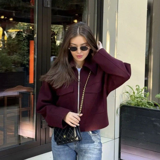 Damen lässige Steppjacke mit großen aufgesetzten Taschen und modernem Schnitt Drune