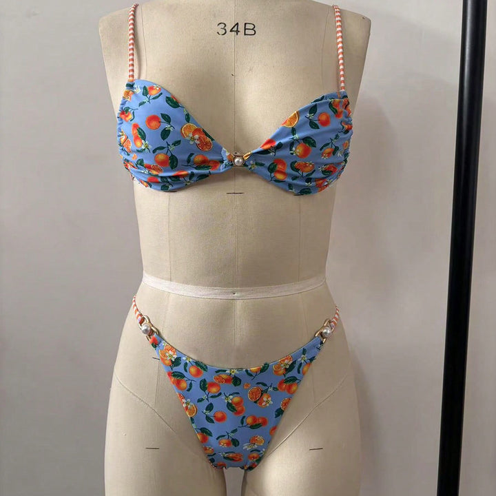 Damen Bikini mit verspieltem Obstmotiv Drune