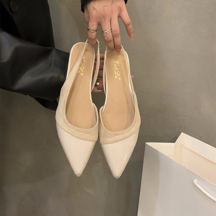 Damen elegante Slingback Pumps mit schickem Spitzer und hochwertiger Lackoberfläche Drune