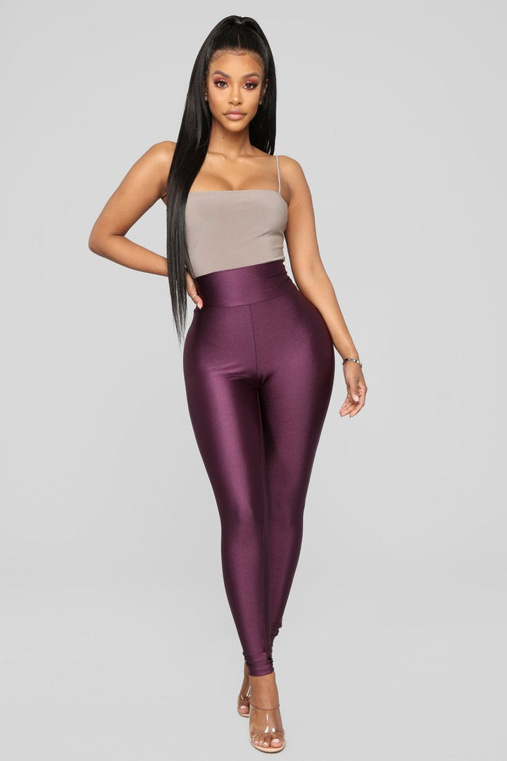 Damen Hochgeschnittene Leggings mit Raffung Drune