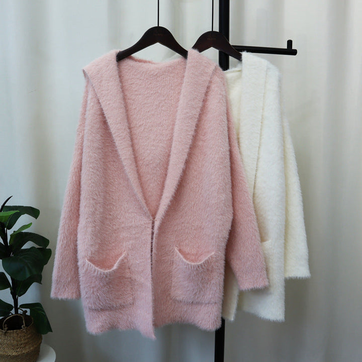 Damen Kuscheliger Cardigan mit langen Ärmeln und praktischen Taschen Drune