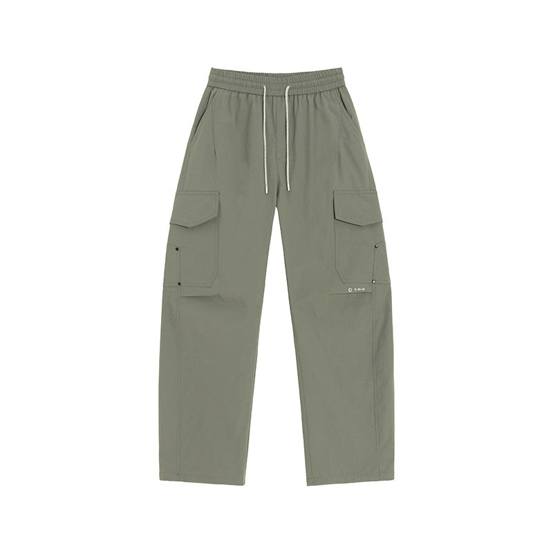 Herren Cargo-Freizeithose mit elastischem Bund, Kordelzug & aufgesetzten Klappentaschen Drune