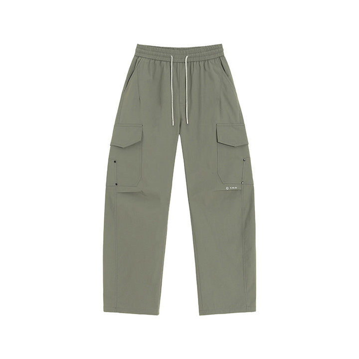 Herren Cargo-Freizeithose mit elastischem Bund, Kordelzug & aufgesetzten Klappentaschen Drune