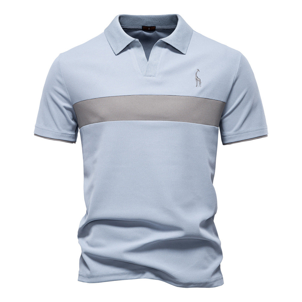 Herren Poloshirt mit modernem Farbblockdesign und hochwertiger Baumwollmischung Drune