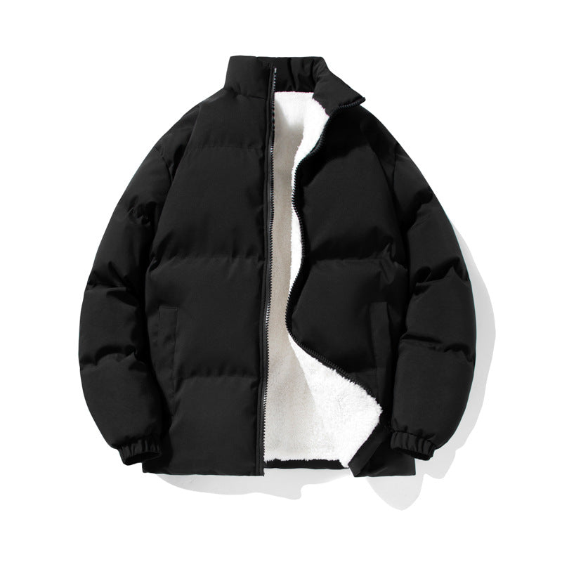 Herren Thermo‑Steppjacke mit Sherpa‑Fleece‑Innenfutter, Stehkragen und verdecktem Reißverschluss Drune