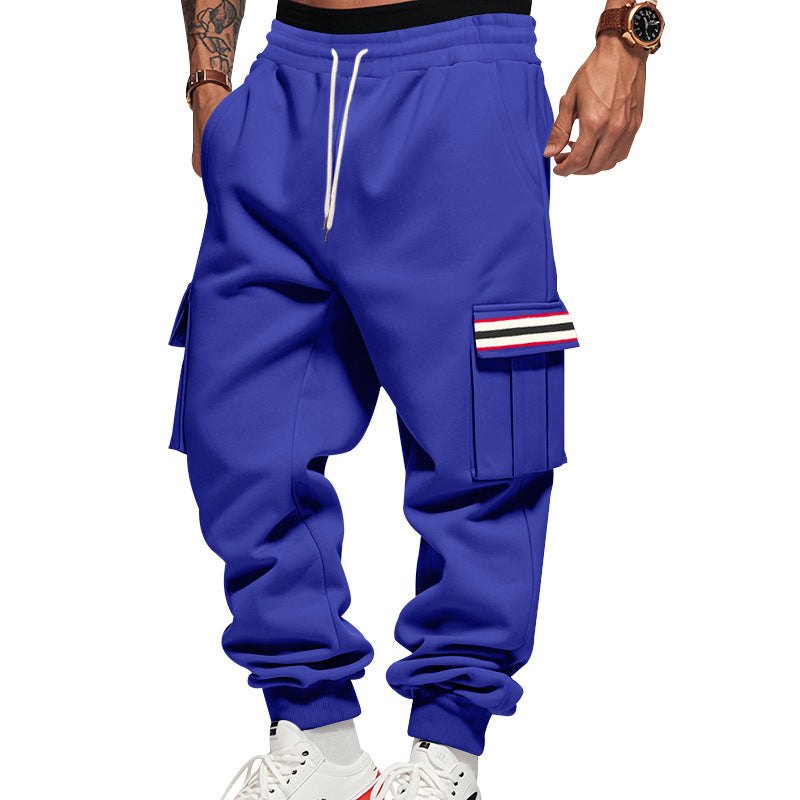 Herren Cargo-Jogginghose mit Mehrfachtaschen und Kordelzug Drune